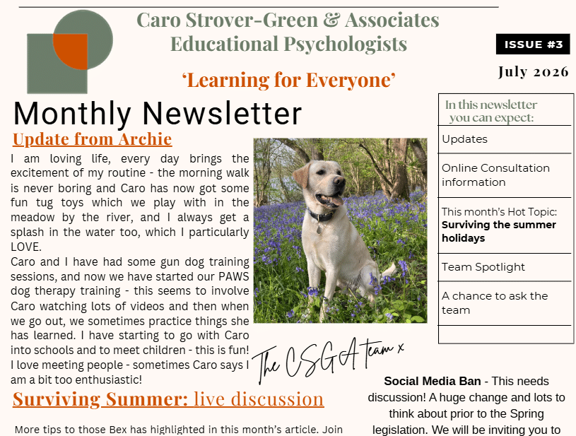 CSGA Newsletter July 2026